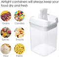 Set of 4 Airtight Food Storage Containers with Locks Lid