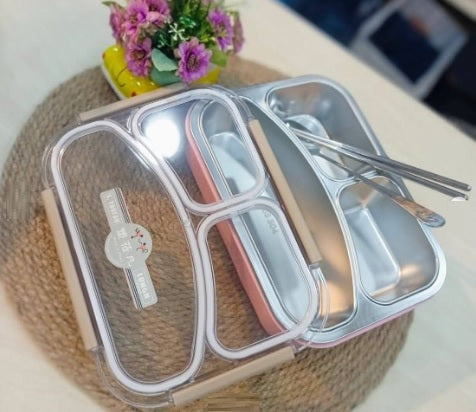 Reusable 3 Compartment Thermos Insulated Bento Box Techmanistan