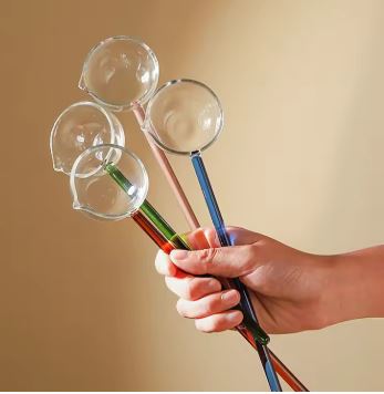 Large Glass Serving Spoon with Long Handle Techmanistan