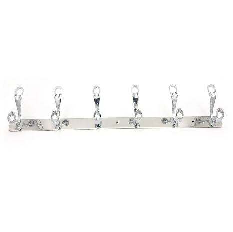 Wall Mounted 6 Hooks Hanger, 6 Hooks Stainless Steel Wall Mounted Coat Robe Hat Hook Hanger Towel Rack, Hat Hook Coat Hanger - Techmanistan in Pakistan