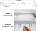 Wall Mounted Extendible Folding Clothes Hanger - Techmanistan in Pakistan
