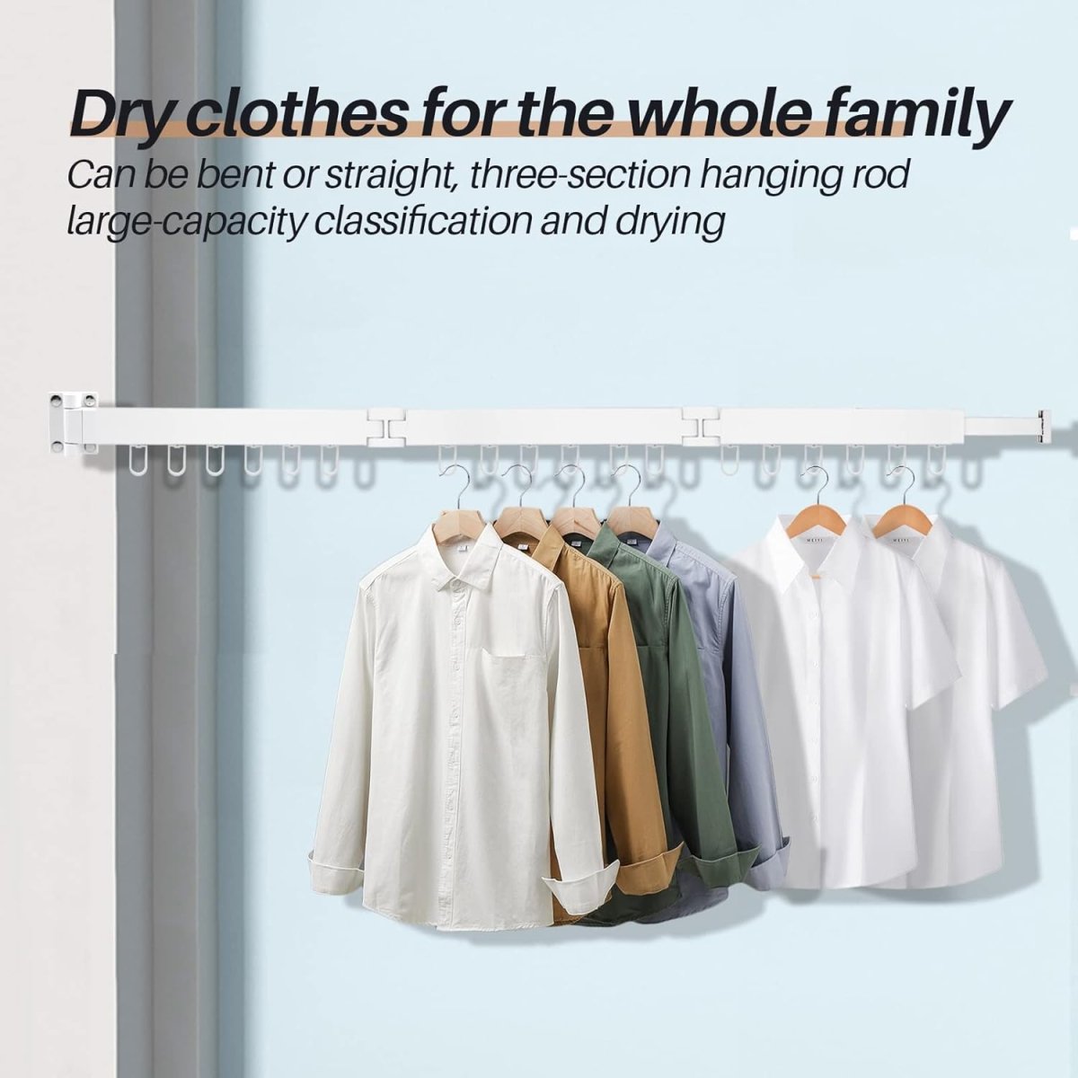 Wall Mounted Extendible Folding Clothes Hanger - Techmanistan in Pakistan