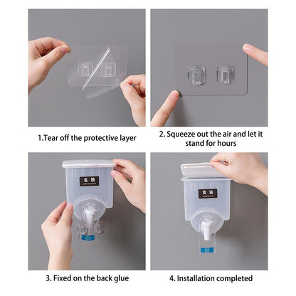 Wall Mounted Oil Vinegar Sauce Dispenser, Oil Dispenser Bottle, Wall Hanging Leak - proof Liquid Tank - Techmanistan in Pakistan