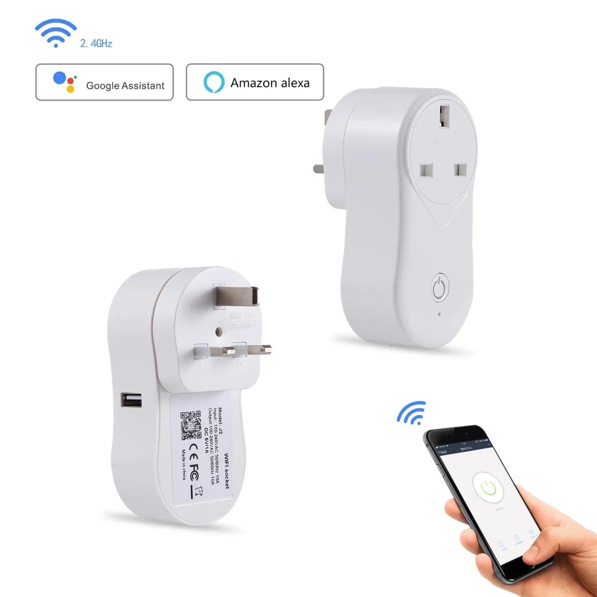 WIFI Smart Socket EU Plug USB Outlet - Techmanistan in Pakistan