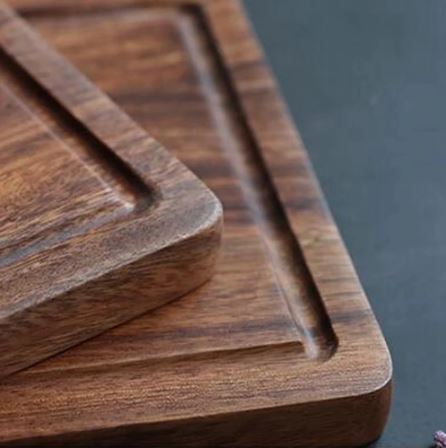 Wooden Bread & Steak Serving Tray With Handle, Steak Cutting Board, Wood Steak Serving Board, Bread Board, Wooden Serving Board With Handle - Techmanistan in Pakistan