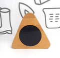 Wooden Digital Triangular Shape Desk Clock, Alarm Clock, LED Desktop Clock, Thermometer, Calendar, Date - Techmanistan in Pakistan