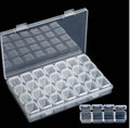 28-Compartment Transparent Plastic Storage Box With Lid | Jewelry Box
