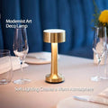 Rechargeable Golden Table Desk Lamp