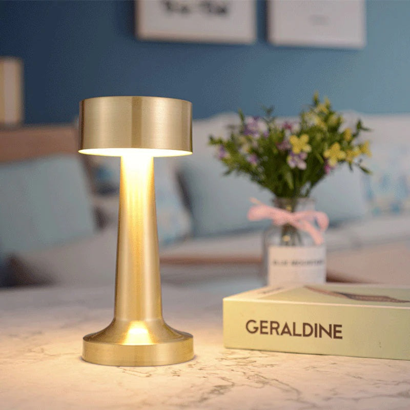 Rechargeable Golden Table Desk Lamp