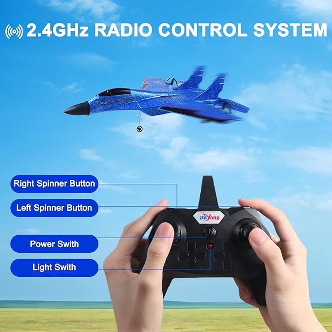 ZY - 530 PRO RC Airplanes, Remote Control EPP Foam Aircraft Fighter with LED Light - Multicolor - Techmanistan in Pakistan