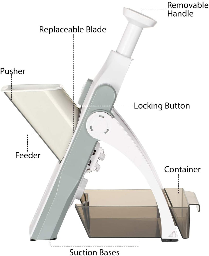 5in1 - Adjustable Mandoliner Safe Slicer--Techmanistan-Techmanistan