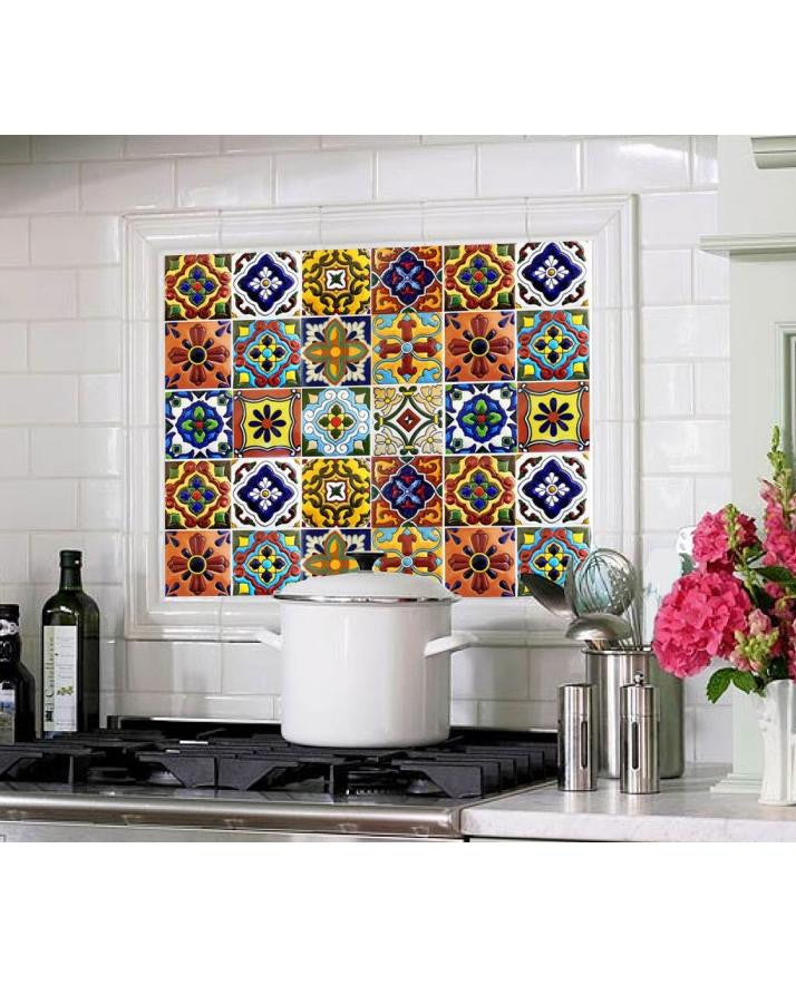 Pack of 48 - 3D Embossed Truck Art Themed Tile Stickers for Living Room, Kitchen and Bathroom - 6x6 Inches each--Techmanistan-My Store